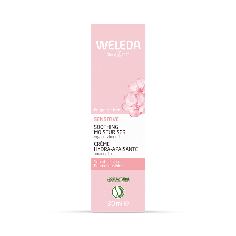 Weleda sensitive soothing moisturiser 30ml, imported from the UK