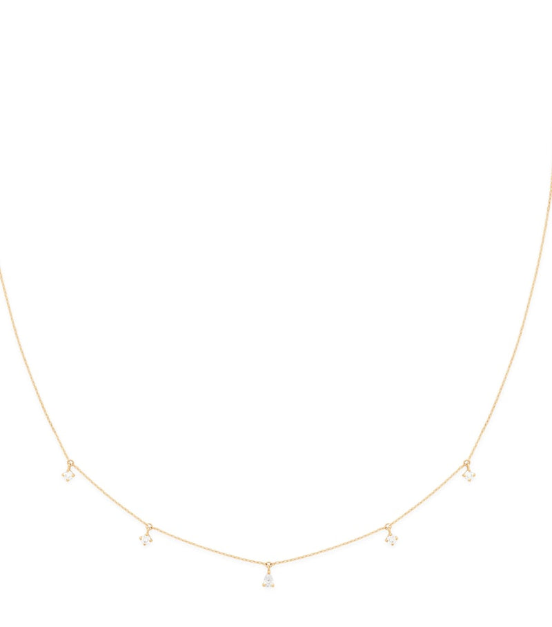 Astrid & Miyu gold pear diamond necklace (British brand)