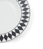 Prada chequerboard porcelain soup plates set of 2 22cm, imported from the UK