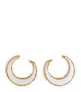 Harrods Schiaparelli Mother-of-Pearl Hoop Earrings- Buy online at McGrocer