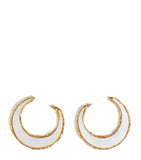 Schiaparelli mother-of-pearl hoop earrings (British brand)