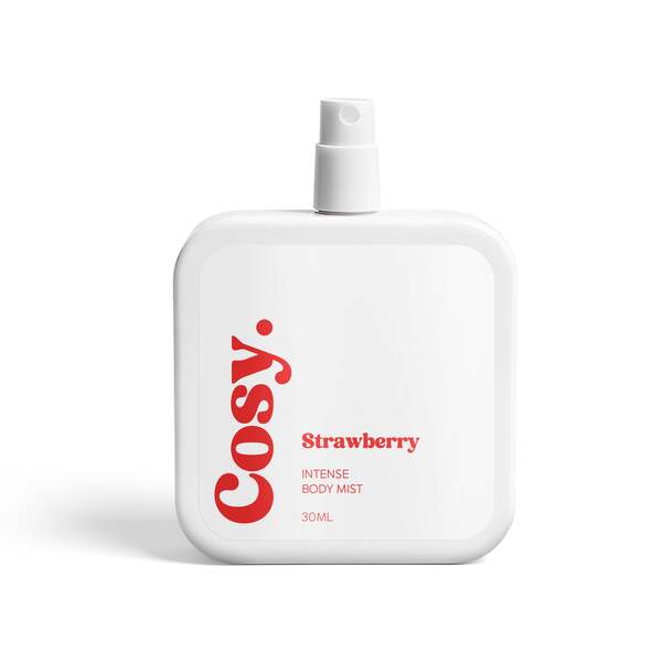 Cosy Strawberry Body Mist 30ml bottle (British brand)
