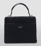 Aspinal of London Mayfair velvet embroidered top-handle bag (British brand)