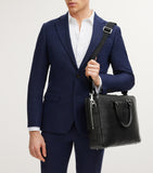 Aspinal of London Mount Street briefcase Saffiano leather (British brand)