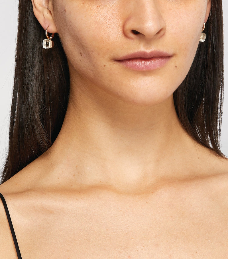 Pomellato rose gold and topaz Petit Nudo drop earrings (British brand)