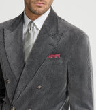 Brunello Cucinelli silk medallion pocket square, imported from the UK
