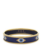 Halcyon Days gold-plated evil eye bangle (British brand)