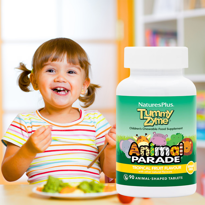 NaturesPlus Animal Parade Tummy Zyme chewable supplement for children - British product
