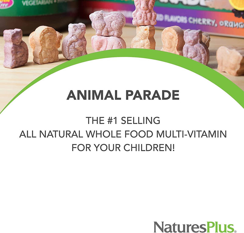NaturesPlus Animal Parade Tummy Zyme chewable supplement for children - British product