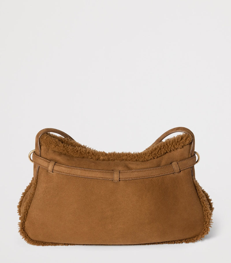 Miu Miu Aventure shoulder bag suede shearling, UK version