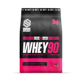 Holland & Barrett Soccer Supplement Whey90 Whey Protein Powder Strawberry 23g Protein 33 Servings- Buy online at McGrocer
