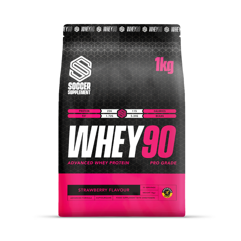 Soccer Supplement Whey90 strawberry protein powder 33 servings, UK version