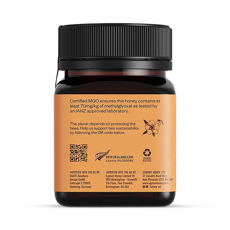 Egmont Manuka honey MGO 70+ 250g - British product