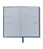 Smythson Panama leather weekly diary 2026 with approx. H14cm x W9cm size (British brand)