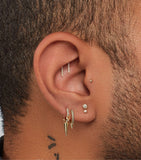 Maria Tash faceted triple spike hoop earring 8mm, UK version
