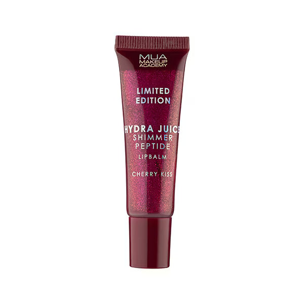 MUA Hydra-Juice Shimmer Peptide Lip Balm Cherry Kiss, imported from the UK