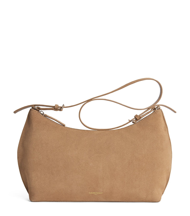 Claudie Pierlot suede shoulder bag H24cm, imported from the UK