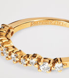 Suzanne Kalan 18kt yellow gold round diamond ring - British product