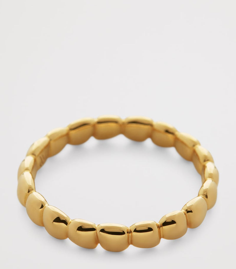Monica Vinader gold vermeil Nura teardrop ring, imported from the UK
