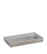 Harrods Painted Glass Tray with Gold and Silver Shimmer, Approx. H3cm x W28cm x D16cm- Buy online at McGrocer