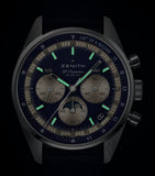 Zenith Chronomaster 38mm stainless steel watch with blue dial - British product