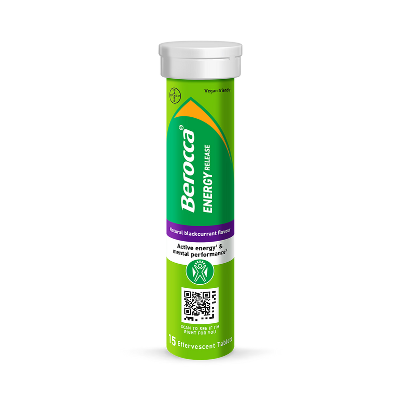 Berocca energy effervescent tablets blackcurrant 15 - British product