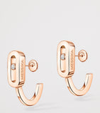 Messika Move Uno mini hoop earrings rose gold 1.2cm - British product
