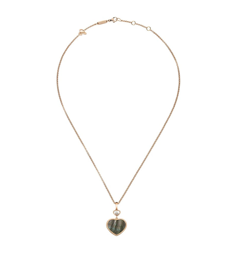 Chopard Happy Hearts pendant rose gold diamond - imported from the UK