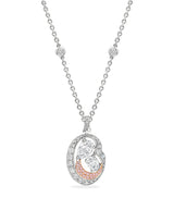 Harrods Boodles Platinum, Rose Gold and Diamond National Gallery Motherhood Necklace- Buy online at McGrocer