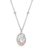 Boodles platinum rose gold diamond motherhood necklace (British brand)