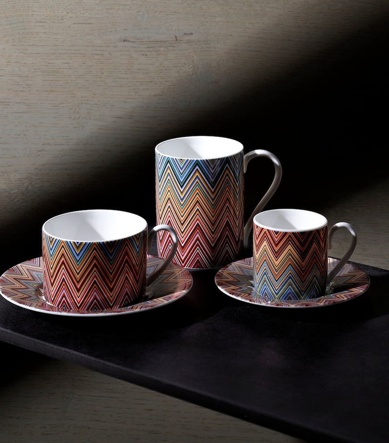 Missoni Home zigzag teacup and saucer set of 2 (British brand)