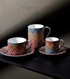Missoni Home zigzag teacup and saucer set of 2 (British brand)