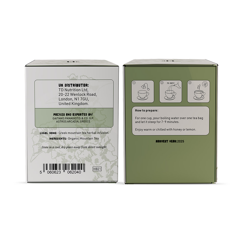 APSOGO organic Greek mountain tea 20 tea bags UK version