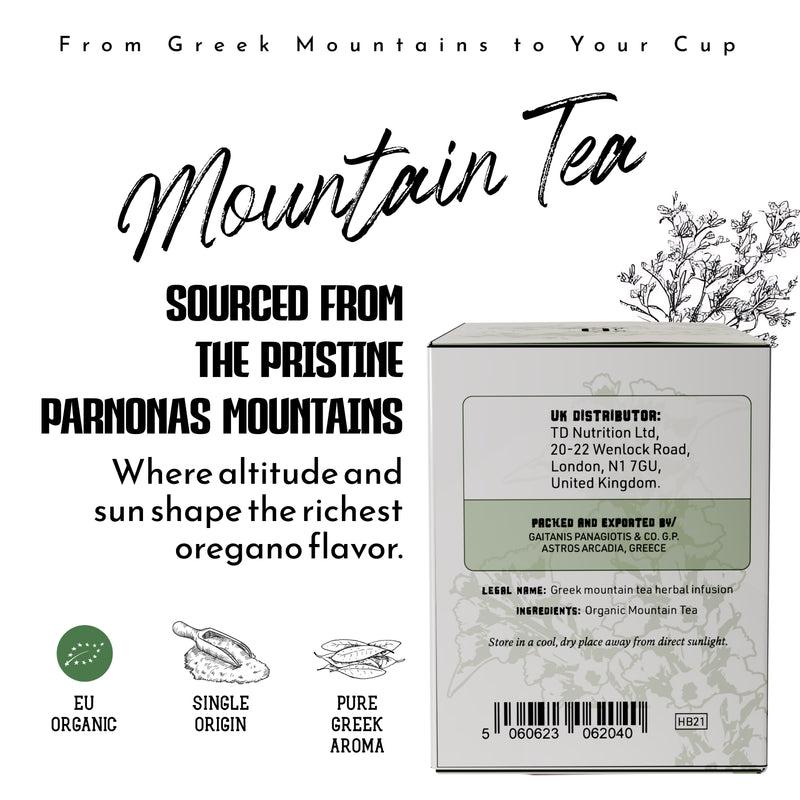 APSOGO organic Greek mountain tea 20 tea bags UK version