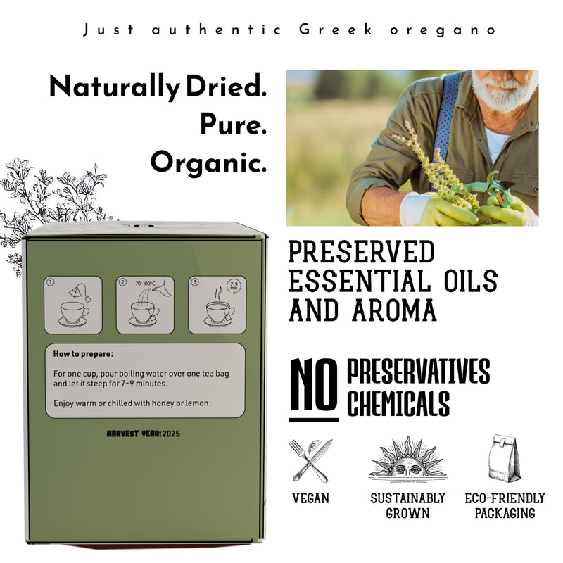 APSOGO organic Greek mountain tea 20 tea bags UK version
