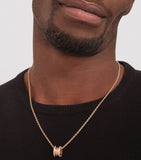 Bvlgari B.zero1 rose gold and diamond necklace, imported from the UK