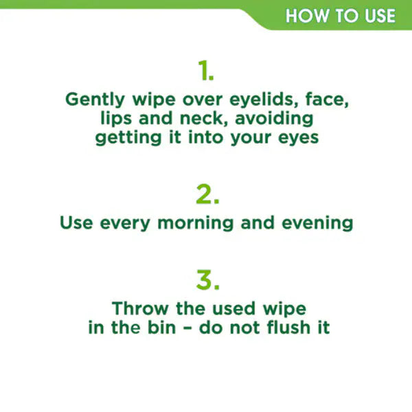 Simple biodegradable exfoliating face wipes 20 count (British brand)