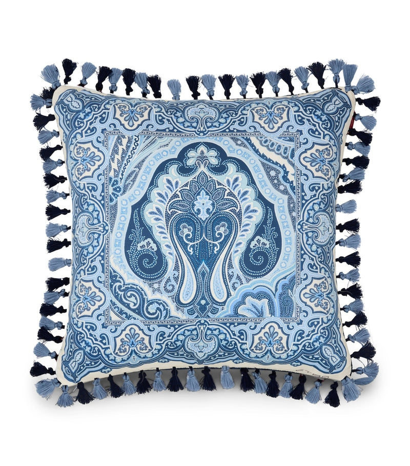 Etro Hoa tassel-trim cushion 45cm x 45cm, imported from the UK