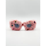 SVNX Cateye-Sonnenbrille aus Kunstpelz, pink, mehrfarbige Steine (Britische Marke)