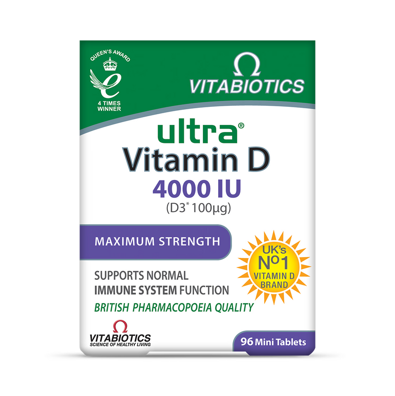 Vitabiotics Ultra Vitamin D3 4000IU 96 tablets (British brand)