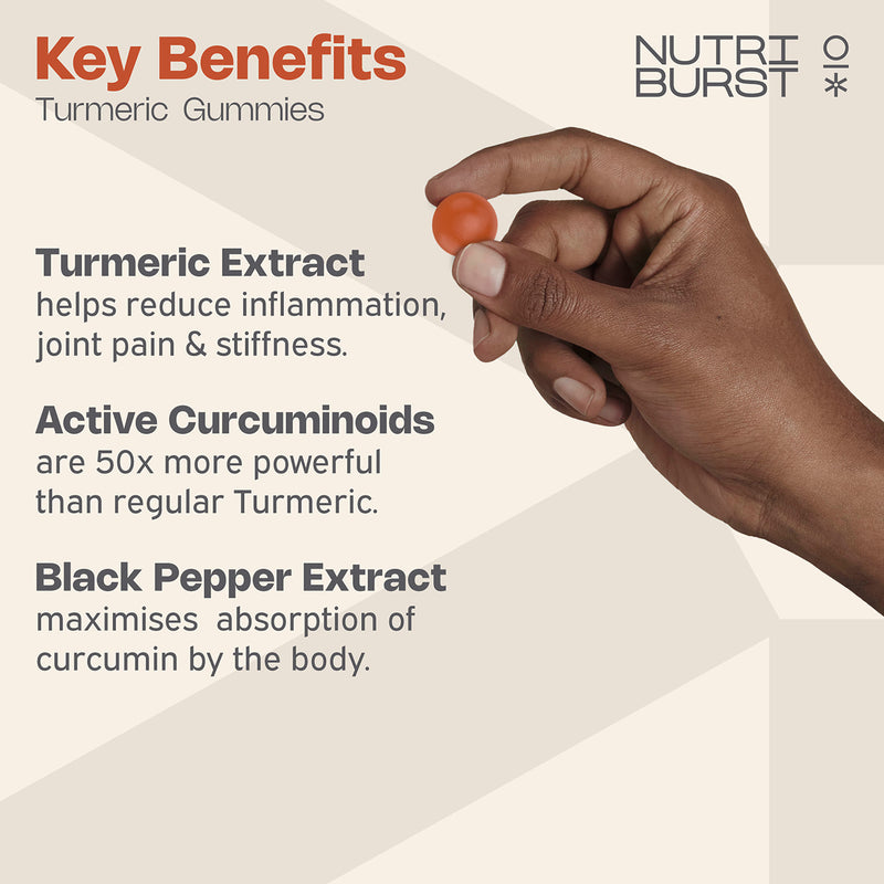 Nutriburst turmeric gummies 3000mg 60 gummies (British brand)