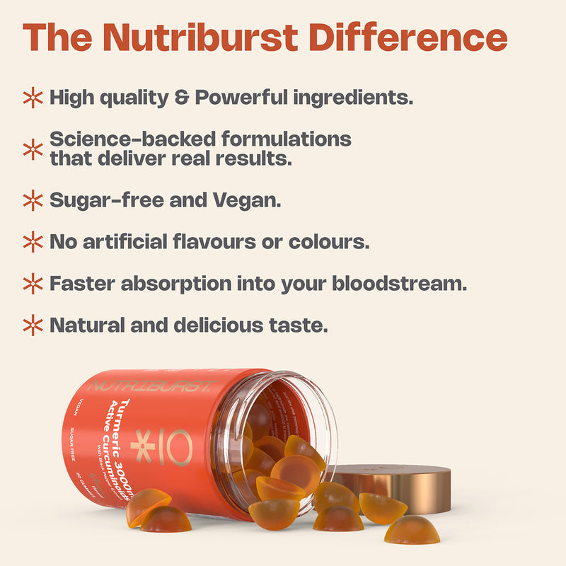 Nutriburst turmeric gummies 3000mg 60 gummies (British brand)