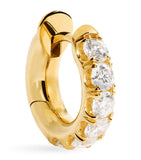 Spinelli Kilcollin single hoop earring yellow gold pavé diamond, UK version