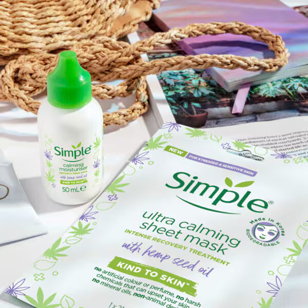 Simple Ultra Calming Hemp Sheet Mask 1Pc (British brand)