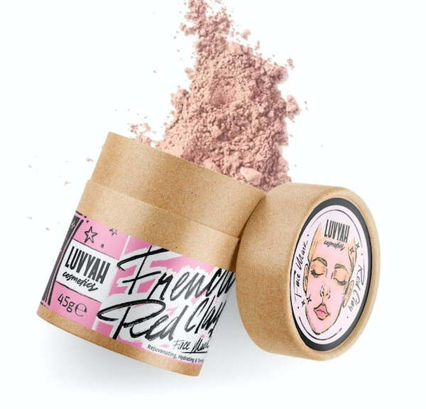 Luvyah Cosmetics French Red Clay Face Mask 100% Natural, UK version