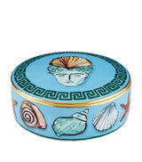 Harrods Porcelain Trinket Box with Neptune and Sea Life Illustrations- Buy online at McGrocer