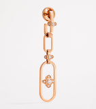 MARLI New York rose gold drop earrings with diamonds, imported from the UK