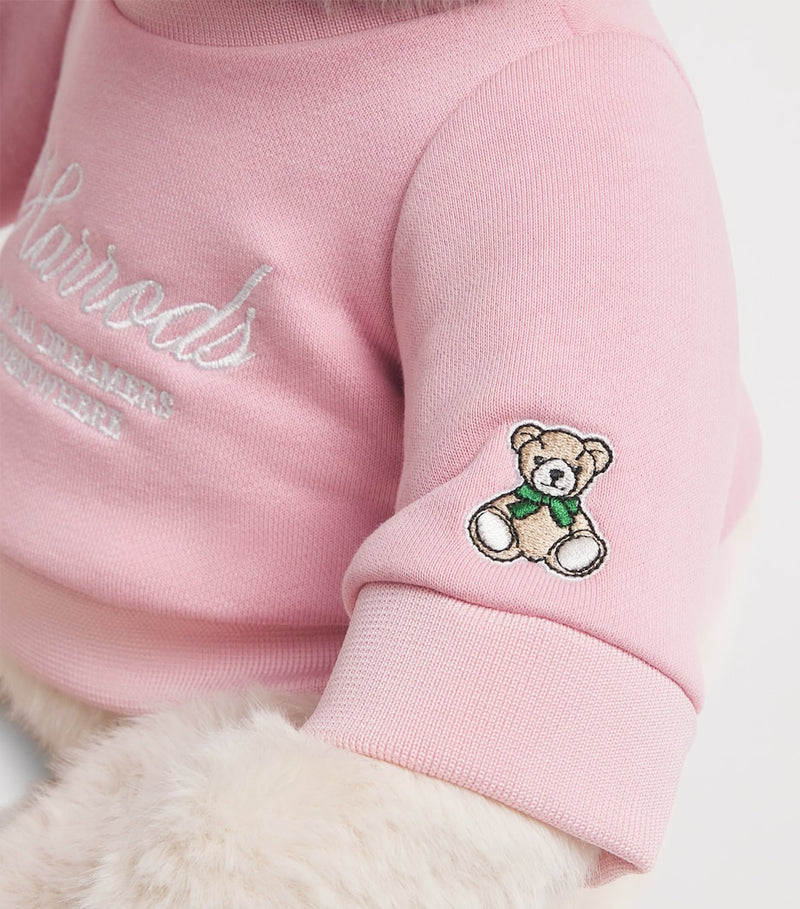 Harrods jersey bear toy with logo sweatshirt, 30cm height, UK version
