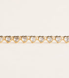 Astrid & Miyu gold-plated heart tennis necklace, UK version