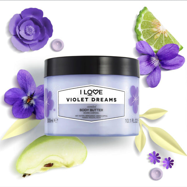 I Love Violet Dreams Body Butter 300ml, imported from the UK